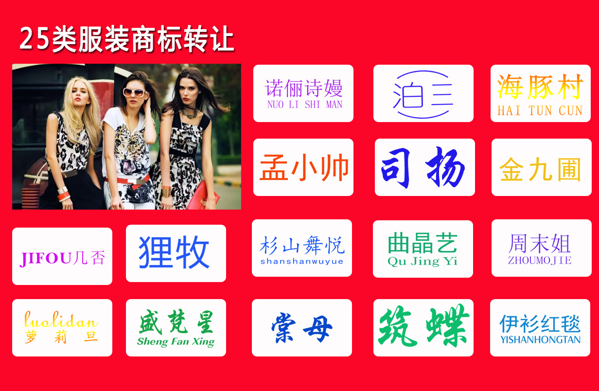 25類服裝商標(biāo)轉(zhuǎn)讓